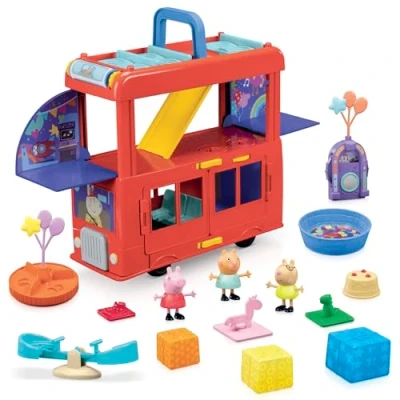 Image of Peppa Pig Peppa’s 2 in 1 Party Bus Playset