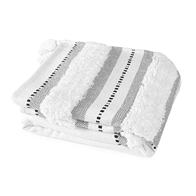 Image of EHC Throws for Sofas Large, Blanket Sofa throw, beds Double Settee Bed Cover, 150 x 200 cm, Beige