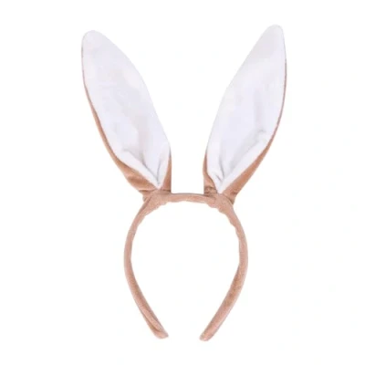 Image of Brown Bendable and Long Rabbit Ears Headband Ideal Cute Easter Bunny Costume for Adult Kids (One Size Fits All)
