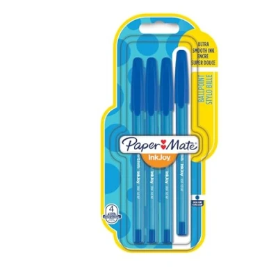 Image of Paper Mate 1956711 Inkjoy 100 Fineliner Pen Blue (Pack of 4)