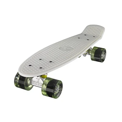 Image of Ridge Glow in the Dark Skateboard, Glow/Clear Green, 22 Inch