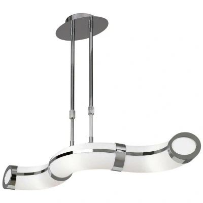 Image of Guss Telescopic GU10 3 Light L1, SGU10 Bar, Polished Chrome, White Acrylic