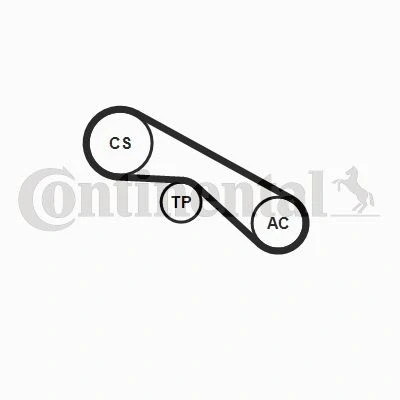 Image of 7701468167 Timing belt kit CONTITECH CT684K1 125 RENAULT: Trafic I Van, CLIO 1, LAGUNA VOLVO: 480 E, 340 360 Hatchback