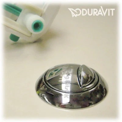 Image of Duravit D Code Eyelid Style Dual Flush Cistern Push Button 007507 by Geberit