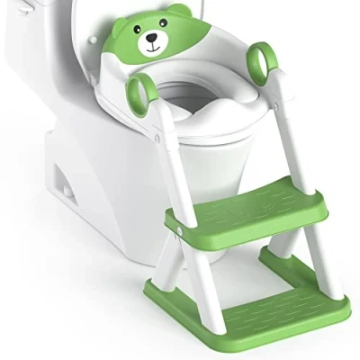 Image of Rabb 1st Potty Training Seat, Upgrade Toddler Toilet Seat for Kids Boys Girls, 2 in 1 Kids, Splash Guard Anti Slip Pad Step Stool