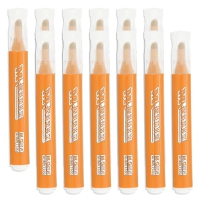 Image of M&amp;G Orange Highlighter, 12 Pack High Lighters Highlighters No Bleeds Highliters Pens Neon Cute Bulk Clear View Bright Tip Marker for Books