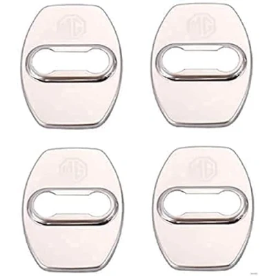 Image of LOOFSAF 4Pcs Stainless Steel Car Door Lock Cover for MG HS ZS, Latches Protector, Buckle