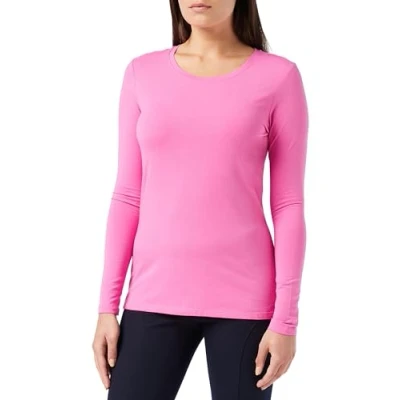Image of Amazon Essentials Women&#039;s Classic Fit Long Sleeve Crewneck T Shirt (Available in Plus Size), Pink, S
