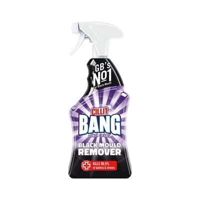 Image of Cillit Bang Black Mould Remover Spray I Removes Mould, Mildew &amp; Dirt Size: 750ml (Pack of 6)