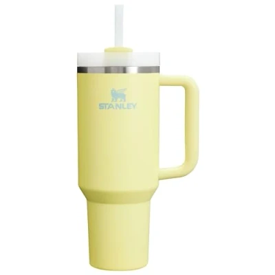 Image of Stanley Quencher H2.0 FlowState Stainless Steel Vacuum Insulated Tumbler with Lid and Straw for Water, Iced Tea or Coffee, Smoothie More, Pomelo, 40oz, 10 11673 066