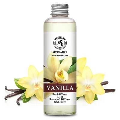 Image of Diffuser Refill Vanilla 200ml Fresh &amp; Long Lasting Fragrance Aroma Refills for Reed Diffusers with Sticks Calming Scent Aromatherapy SPA Home Living Room Office Fitness Club