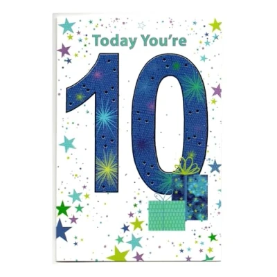 Image of Birthday Card for 10 Year Old Boy. 10th