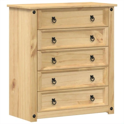 Image of vidaXL Chest of Drawers Corona 80x40x89 cm Solid Wood Pine