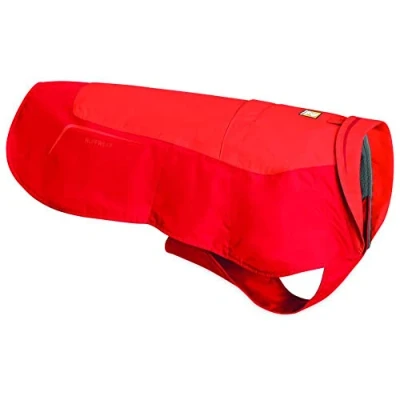 Image of RUFFWEAR Jacket for Dogs, Windproof and Waterproof, Very Large Breeds, Size: X Large, Sockeye Red, Vert Jacket, 0575 601L1