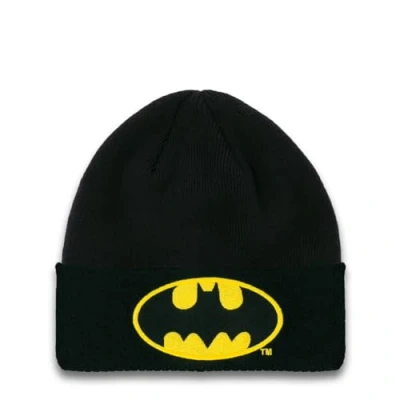 Image of Logoshirt DC Comics Superhero Batman Logo Winter Knitted hat Kids Embroidered Black Licenced Original Design
