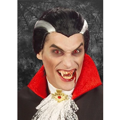 Image of Sancto International Adult Mens Halloween Count Dracula Wig
