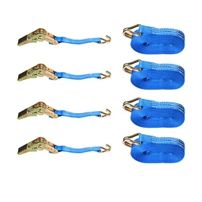 Image of Trintion 4Pcs Ratchet Straps 25MM 5M 800KG Tie Down With J Hooks Lashing Heavy Duty Load Securing for Trailer Motorcycle SUP Kayak Luggage Cargo Transportation