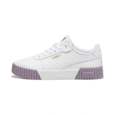 Image of PUMA Women&#039;s Carina 2.0 Sneaker, White Pale Plum Gold, 7 UK
