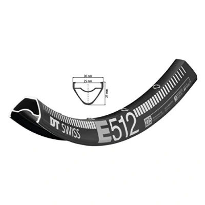Image of DT Swiss E 512 Sleeve joined disc specific 28 hole Presta drilled black 27.5inch