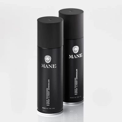 Image of Mane Coloured Hair Thickening Spray Dark Brown 200ml x 2 aerosols