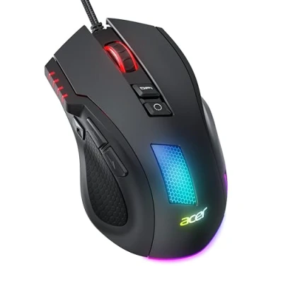 Image of acer Wired Gaming Mouse, 12800 DPI Mouse RGB, 1000Hz Polling Rate, 8 Programmable Button, 12 Backlights, High Precision, Rapid Fire, Ergonomic Computer with Driver for Laptop, PC, Mac