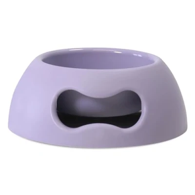 Image of United Pets Pappy Small Dog and Cat Bowl, EcoFriendly, Italian Design, Made in Italy, Purple, Bowl for Dogs Cats, Capacity 350ml (12 oz)