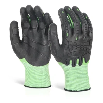 Image of Beeswift Glovezilla Cut Resistant Fully Coated Impact Glove/Tear Resistance Safety Gloves Personal Protective Equipment Work PPE Workwear Green/Black XX Large 1 Pair