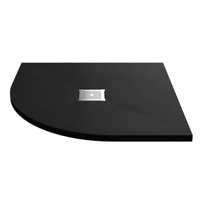 Image of 900mm Premium Slimline Quadrant Shower Tray Slate Black