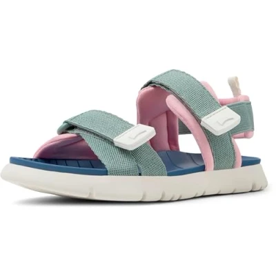 Image of Camper Oruga Sandal Sandals for kids, Size: 3.5, Light green/light pink Textile