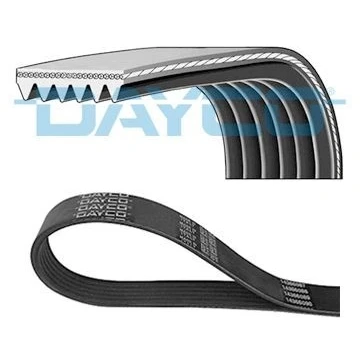 Image of 6x1855 V ribbed belt DAYCO 6PK1855 1855,0mm 6 AUDI: A6 C5 Avant, A4 B6 B5 ALFA ROMEO: Giulia Saloon, 147, GTV