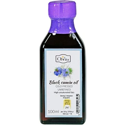 Image of RAW Black Cumin Oil (Black Seed, Nigella Sativa) Cold Pressed, Unrefined (100 ml)