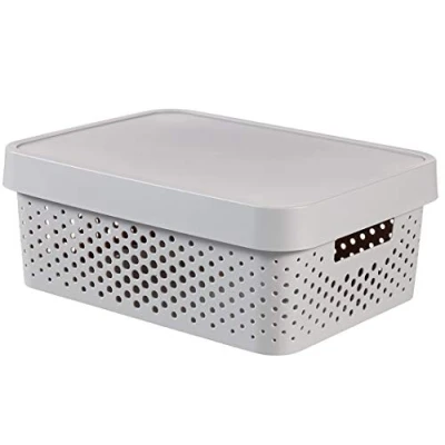 Image of Curver Infinity Plastic Grey Storage Box 11Litres 36x27x14[cm]