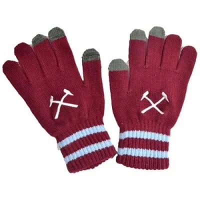 Image of West Ham United FC Touchscreen Knitted Gloves Adult