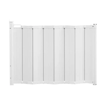 Image of Safetots Automatic Folding Retractable Baby Gate, 55cm 89cm, White, Stair Gate for Babies, Safety