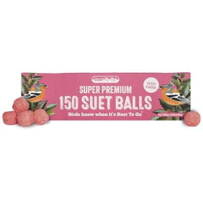 Image of Suet to Go Balls Wild Bird Treat Berry Flavour 150x85gm