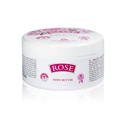 Image of Bulgarian ROSE OIL ORIGINAL BODY BUTTER cream + cocoa butter, moringa oil, 250ml
