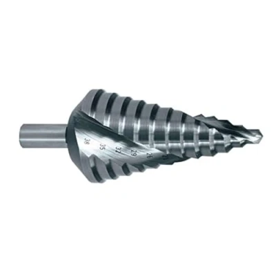 Image of RUKO HSSE Co 5 Spiral Fluted Step Drill Bit with Split Point, Bright Finish, 4.0 12.0 mm Diameter, Size 0/9, 65.0 Length, R101050 9E