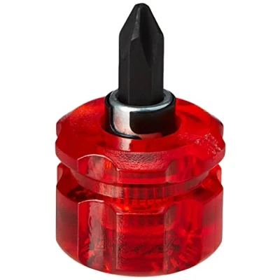 Image of Micro Stubby Reversible Screwdriver,Supplied with Double Ended bit. Made in Japan. ENGINEER dst 07, Red, (+)#2、( )6