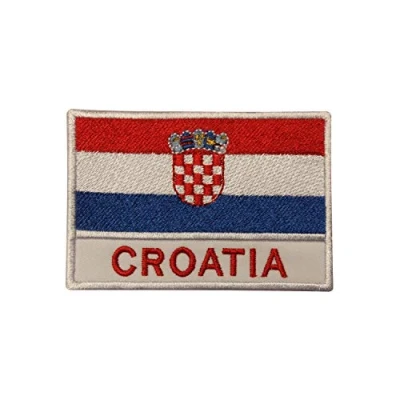 Image of Croatia National Country Flag Patch Iron On Sew Embroidery Badge