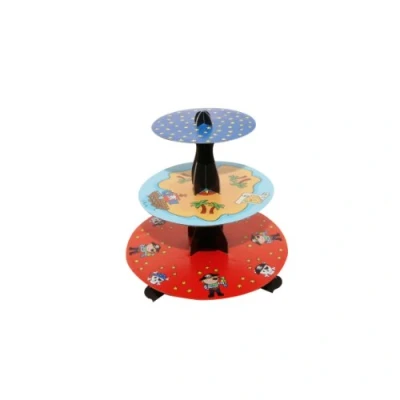 Image of Mason Cash 3 Tier Pirate Cupcake Stand, Multi Colour