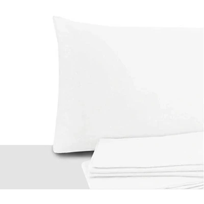 Image of Giovanni Dolcinotti Set of 2 Pillow Cases Double and Single Bed 40 x 70 cm 100% Cotton Made in Italy White Colour