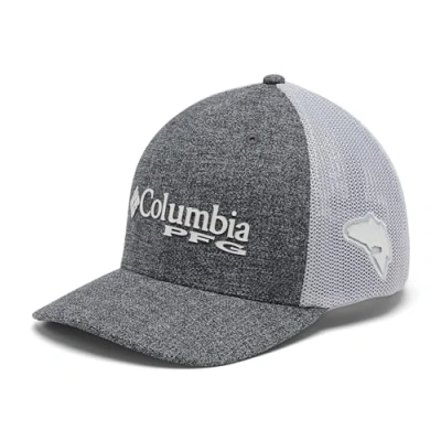 Image of Columbia PFG Logo Mesh Ball Cap, Grill Heather/Cool Grey, S/M