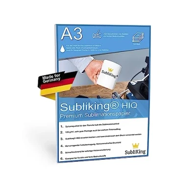Image of Premium Sublimation Paper 125 g for Inkjet Printers, 100 Sheets DIN A3, Quick Drying and Good Flatness
