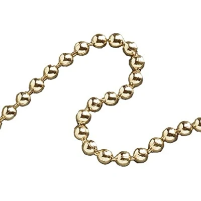 Image of Faithfull FAICHBPB3210 3.2mm x 10m Polished Brass Ball Chain, Blue