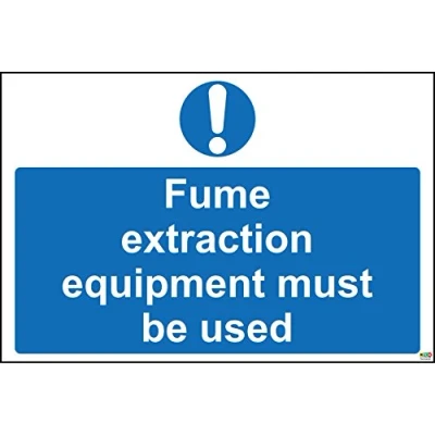 Image of Fume Extraction Equipment Must be Used Safety Sign Self Adhesive Sticker 300mm x 200m