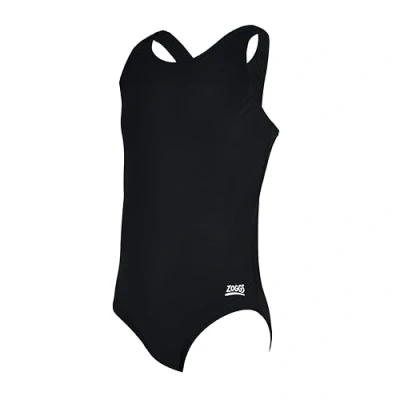 Image of Zoggs Girls&#039; Cottesloe Sportsback One Piece Swimsuit, Black/Eco Fabric, 14 years