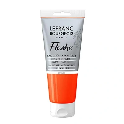 Image of Lefranc Bourgeois Acrylic Vinyl Emulsion, Orange, 80ml Tube Vinylfarbe
