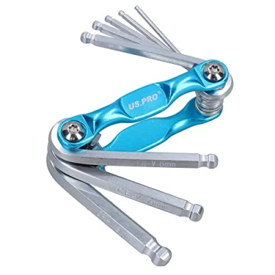 Image of AB Tools Metric MM Folding Ball Ended Allen Hex Key Set 2.5mm 8mm 8pc Pocket Size