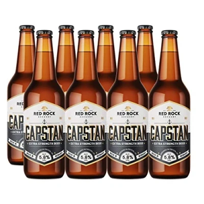 Image of Red Rock Brewery Traditional British Ale Case of 8x 500ml Bottles English Beer (Capstan 5.8%)