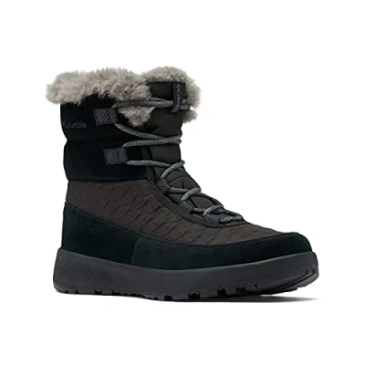 Image of Columbia SLOPESIDE PEAK LUXE Winter boots, Women&#039;s, Size: 5.5, Black/graphite Leather and textile